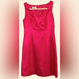 TALBOT’S Solid Valentines Pink Sleeveless High Waist Sheath Dress, Size 4, GUC.